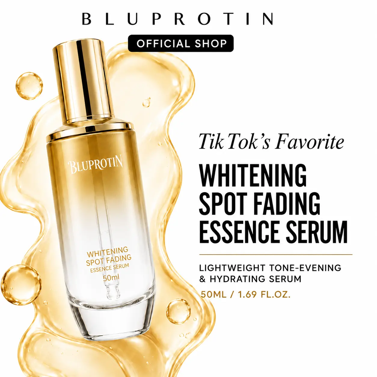 [NEW] BLUPROTIN Niacinamide & Alpha Arbutin Face Serum | Dark Spot Appearance Care for Dull & Uneven Skin Tone | Lightweight Hydrating Serum for Smooth, Radiant-Looking Skin | 50ml / 1.69 fl.oz.