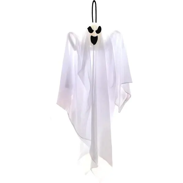 JOYIN 1 PC 27.5" Halloween Hanging Ghost Decorations Outdoor, Halloween Flying White Ghost Decor for Tree Front Yard Patio Lawn Garden, Haunted House Prop, Party Décor Outside