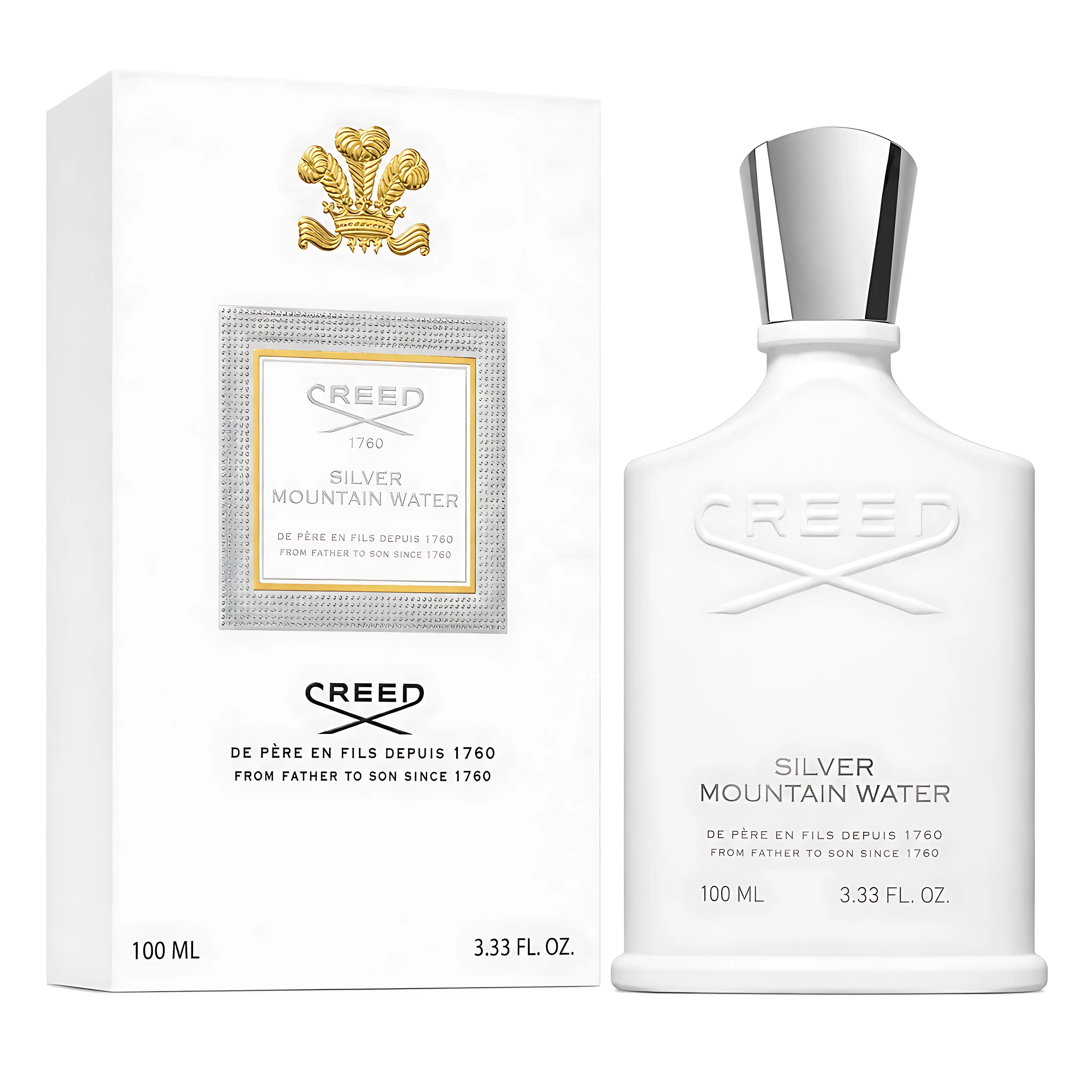 Creed Silver Mountain Water For Men 3.3 Oz, Citrus Fruity Woody