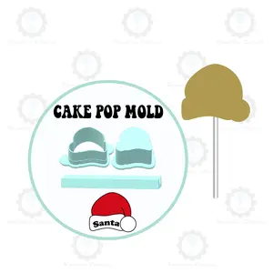 Christmas Santa Hat Cake Pop Mold | Deluxe Cutter, Popper, and Tray Option
