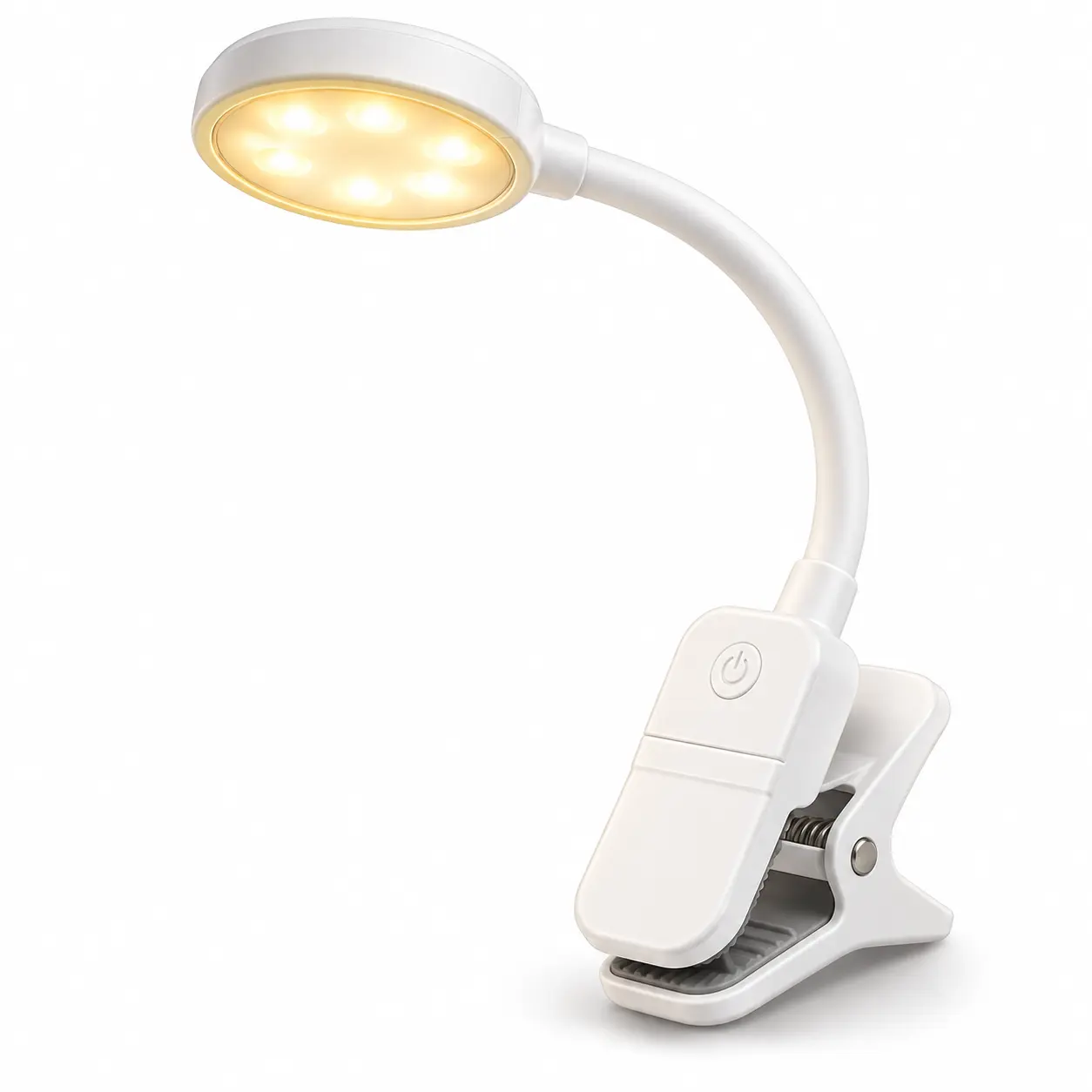 Dimmable LED Reading Light - Flexible Gooseneck, 3 Color Modes, 3 Brightness Levels, Adjustable Task Lamp for Bedside, Desk & Everyday Use, White, 1 Count