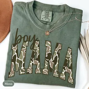 Comfort Colors Duck Camo Print Boy Mama Shirt, Duck Camo Boy Mama T-shirt, Mother's Day Gift for Boy Mom