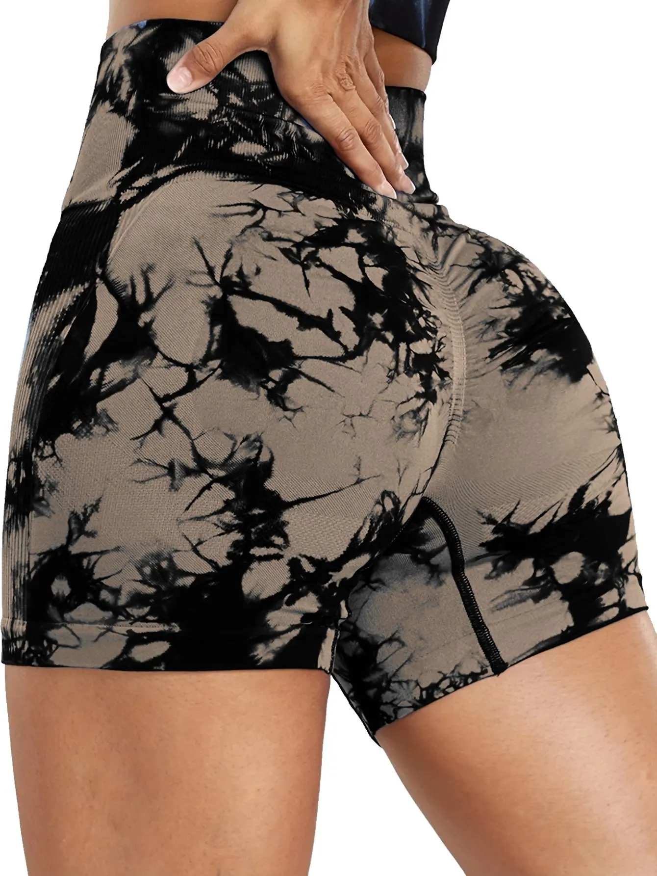 Professional Women Workout Shorts 3.6" Scrunch Shorts Seamless High Waisted Contour Gym Yoga Biker Shorts