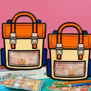 12PCS Fun Treat Packaging Bags - Comic Style Self-Sealing Pouches, Cute Bags for Homemade Goods & Small Items