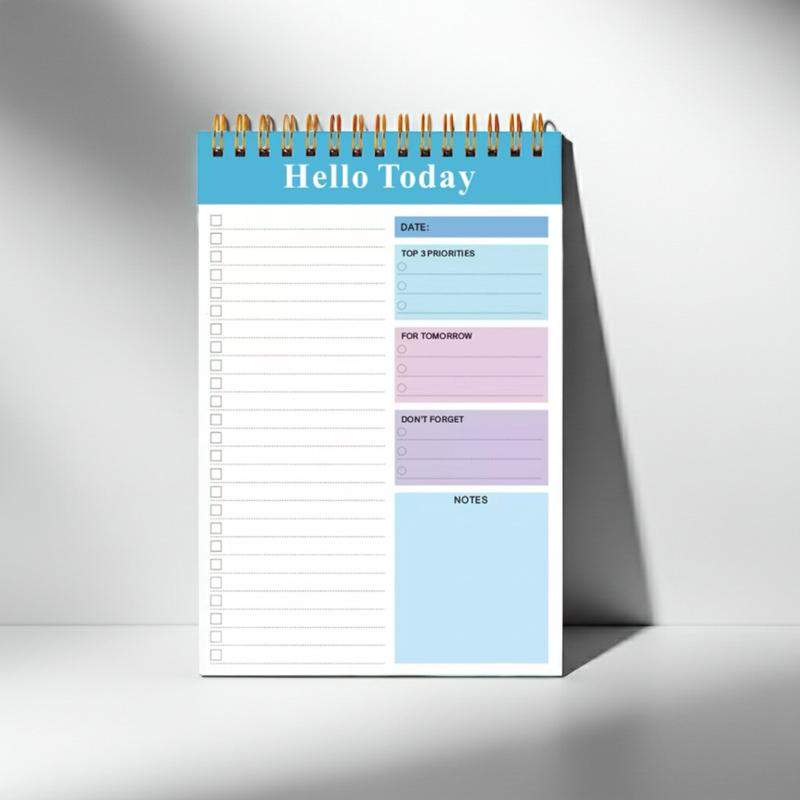 Hello Today Daily Planner Notepad – Productivity To-Do List with Priorities, Notes & Daily Organization