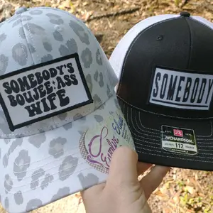 Somebody's boujee wife Couple Hats, His & Hers Matching Baseball Caps pink daily richardson for concert hat truckerhats custom trucker hat camo snapback