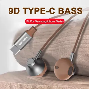 Wired Headphones with 9D Surround Sound, Compatible with Galaxy S24/s23/s22 & iPhone 15/16/17 Pro Max, USB-C/3.5mm Jack Design