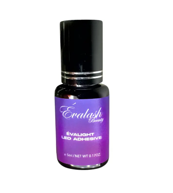 EVALASH BEAUTY- LED adhesive for lash extensions- clear adhesive- cures out fumes - good for sensitive eyes