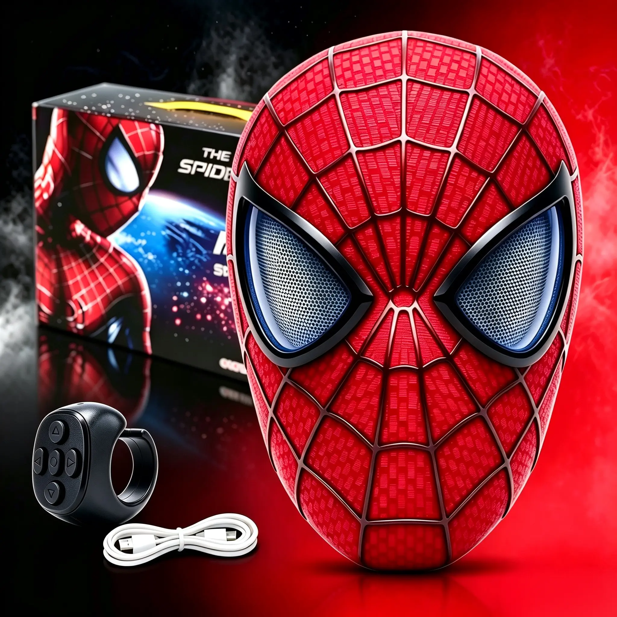 1:1 RC Controlled Spandex/ABS Wearable Mask, Spider Cosplay Man Gear - Multiple Versions Available, Cool Gift for Guys, Ideal Halloween Collectible
