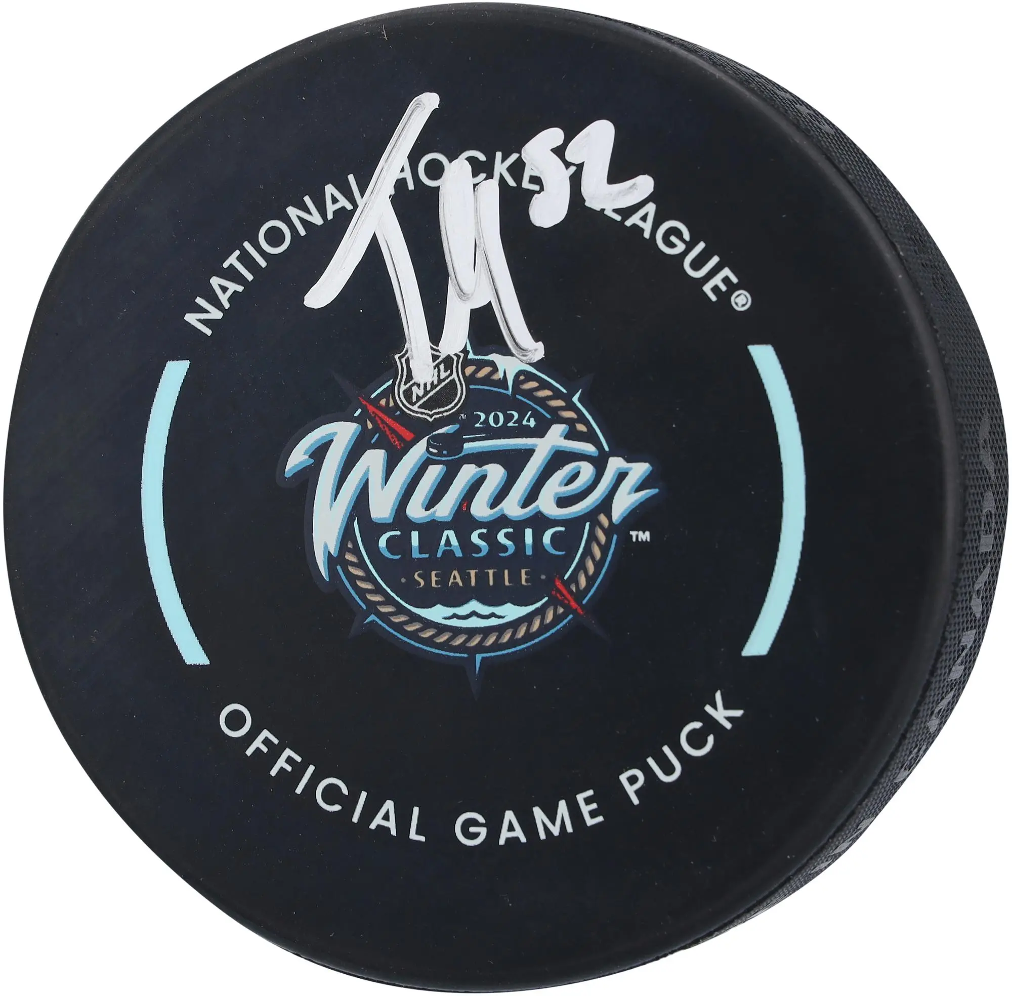Tye Kartye Seattle Kraken Autographed 2024 Winter Classic Hockey Puck - Fanatics Authentic Certified