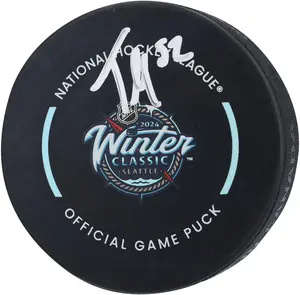 Tye Kartye Seattle Kraken Autographed 2024 Winter Classic Hockey Puck - Fanatics Authentic Certified