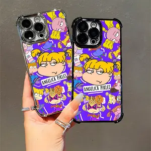 Rugrats Angelica Pickles Cartoon Phone Case Compatible with iPhone 11/12/13/14/15/16 (Pro Max/Plus) For 90s Kids & Rugrats Fans