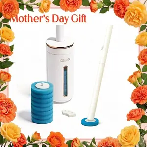 [Mother’s Day Gift] Disposable Toilet Cleaning System with Wand & Refills（8/24 Refills） – No-Touch Deep Clean, Hygienic & Mess-Free, Wall-Mount Holder, Multi-Surface for Toilet, Sink, Tub & Basin, TikTok Viral Bathroom Must-Have supply