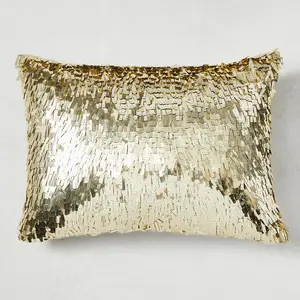 Z Gallerie Studio Gold Sequins Lumbar Pillow - Gold