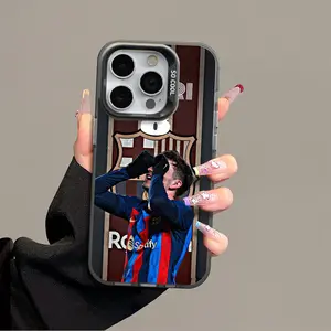 IPhone 17 Promax Pedri Phone Case Anti Drop Protective Case Suitable for Iphone 16 ProMax 15 14 13 12 11 XS Air Plus Acrylic Case Football