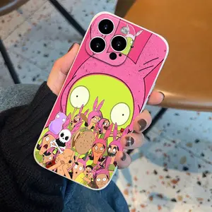 cartoon B-Bobs B-Burgers Phone Case Compatible with iPhone 17/16/15/14/13/12/11/Pro/ProMax/Plus/17Air/Xsmax/16E, for Samsung S25/S24/S23/S22/Plus/Ultra/Fe/S25 Edge, Anti-Drop Soft TPU Back Cover, Uv Printed, cute anime Merchandise, Gift for Birthday