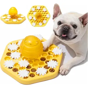 MEWOOFUN Dog Puzzle Toy,Dog Food Puzzle Feeder Toys for IQ Training,Dog Puzzles for Small/Medium/Large Smart Dogs,Dog Treat Puzzle Toys for Mental Enrichment, Level 4, yellow