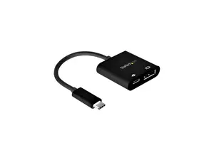 StarTech.com USB C to DisplayPort Adapter with Power Delivery - 8K 60Hz /4K 120Hz USB Type C to DP 1.4 Video Converter w/ 60W PD Pass-Through Charging - HBR3 - Thunderbolt 3 Compatible (CDP2DP14UCPB)