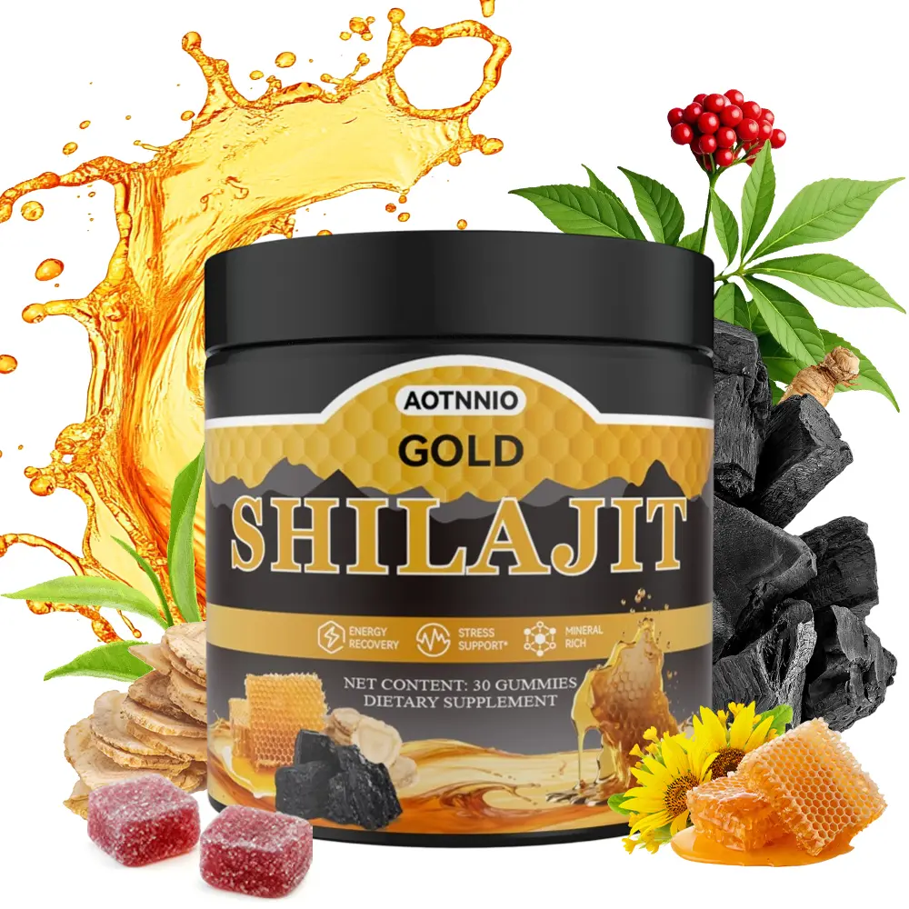 Pure Shilajit Gummies Gold | Boost Energy | 30Gummies|Organic Manuka Honey|for Men Non-GMO