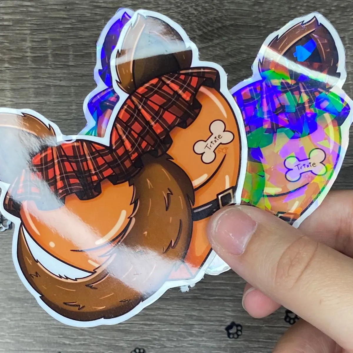 Halloween Heart Handmade Water Resistant Sticker -Werewolf