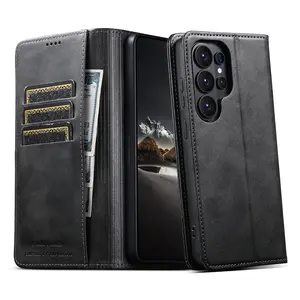 Leather Wallet Case for Samsung Galaxy S26 Ultra, Premium PU Leather Flip Cover with Card Slots, Kickstand, Magnetic Closure, Shockproof Protective Case for Galaxy S26 Ultra