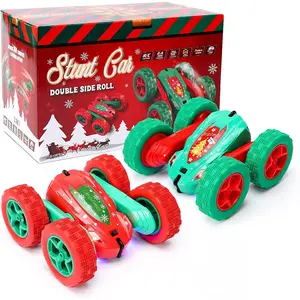 GARVEE 2-Pack RC Model Car Set - High-Speed 2.4Ghz 4WD Off-Road Rock Crawlers, Remote Controlled Stunt Cars with 360° Flip, Double-Sided Tumbling, 4 Rechargeable Batteries Included, Rc Stunt Cars