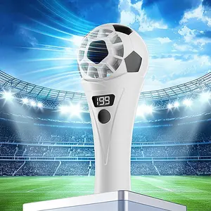 Soccer Shaped Handheld Fan, ortable USB Rechargeable Mini Fan, Lightweight Stadium Fan for Game Day, Travel, Outdoor