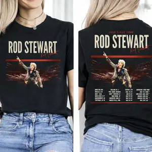 Rod Stewart One Last Time Tour Shirt 2026, Front and Back Concert T-Shirt, Richard Marx Howard Jones, Rock Music Gift VWZ