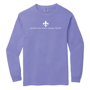 Laissez Les Bons Temps Rouler - Fleur De Lis Long Sleeve Mardi Gras Shirt