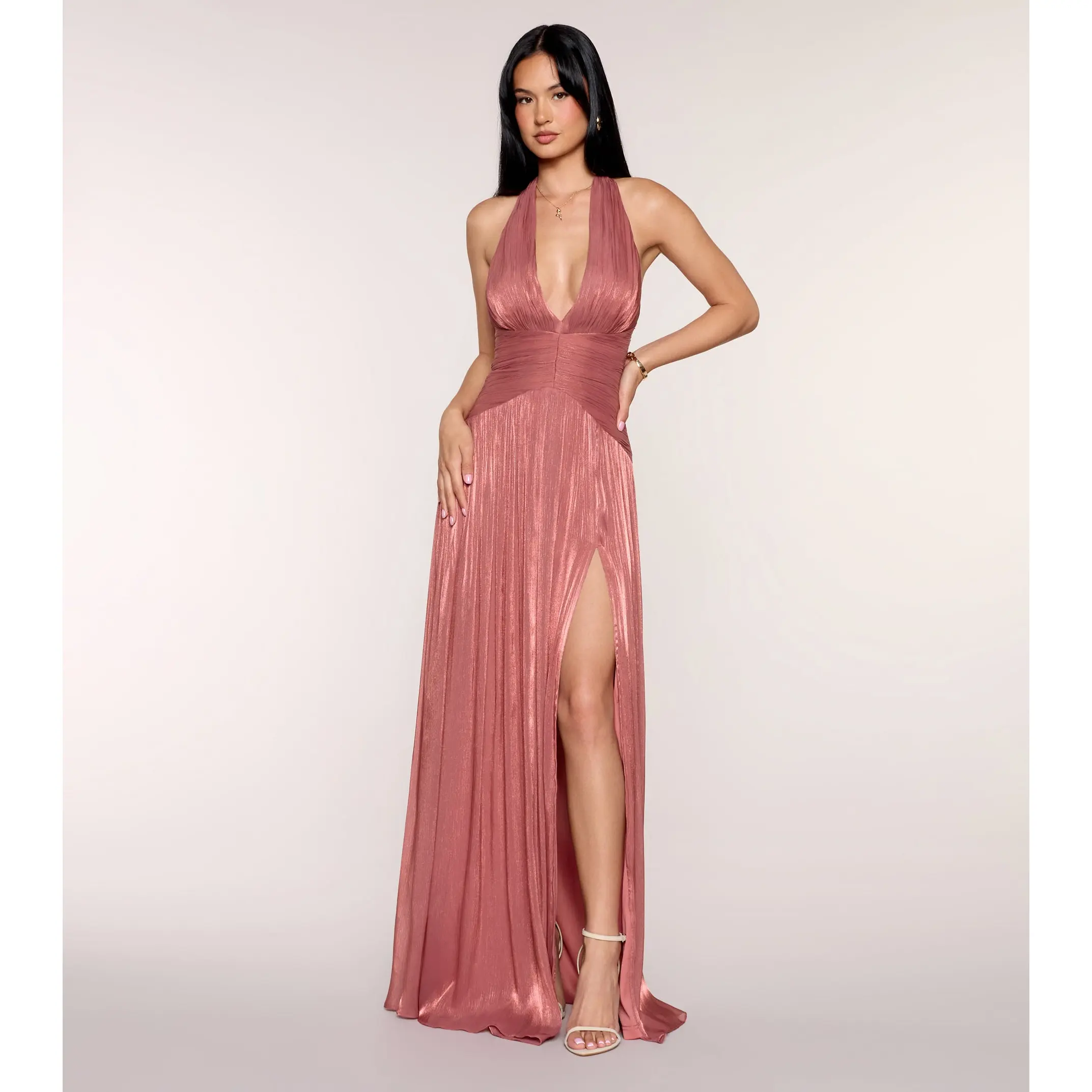 Malinda Satin A-Line Formal Dress