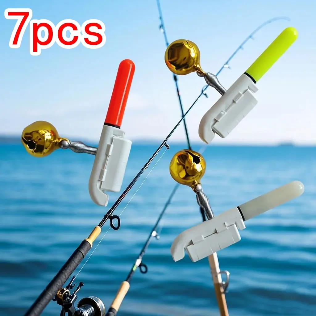 7pcs  LED fishing bite indicator light, suitable for sea fishing and rock fishing night fishing, fishing accessory rod light.(Excluding battery)