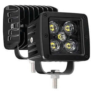 LED Cubes 2PCS 3Inch 100W CREE LED Spot Light Pods 3x3 Fog Lights Square 10000 Lumens Reverse Black Offroad Backup Ditch Light Grill Mount for Truck Golf Cart ATV UTV truck  light  bars truck  lights  and  accessories work light pod