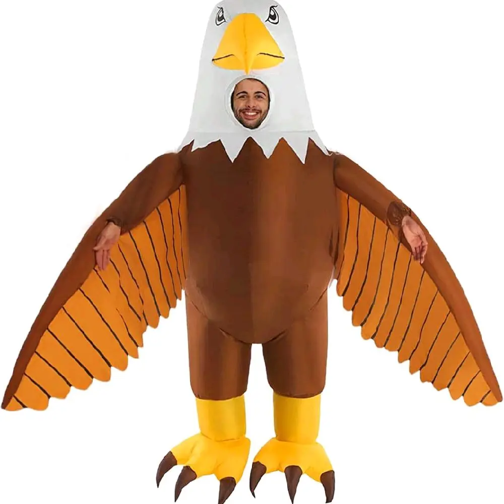 Morph Blow Up Eagle Costume Inflatable Bald Eagle Costume for Adults Giant Funny Eagle Blow Up Outfit One Size