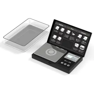 Digital Pocket Gram Scale 500g x 0.01g High Precision with Tray, Weighs Small Food, Jewelry, Ounces, Grains, LCD Display, Tare Function