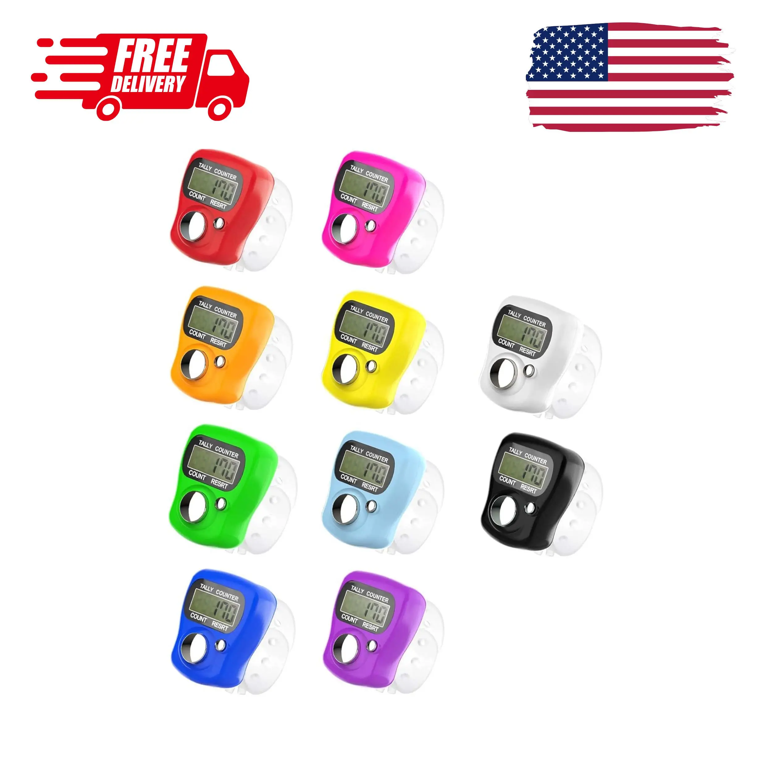 Electronic Finger Counter, Mini LCD Digital Display Tally Counter 5-Digit Number Count Clicker