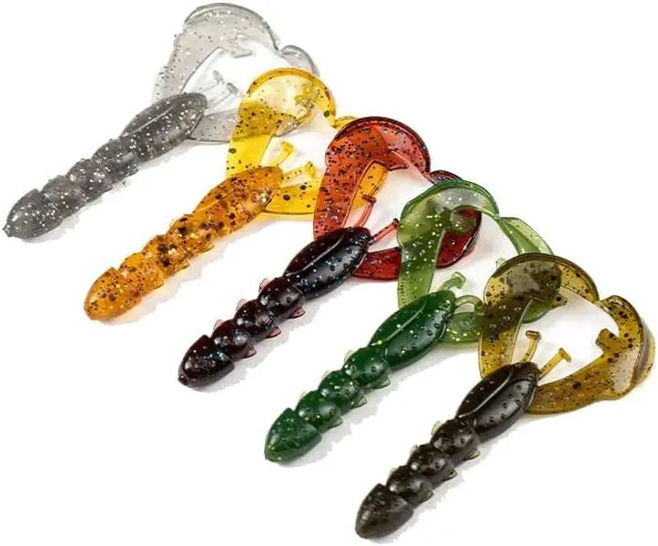 Strike King Rage Baby Craw Fishing Lure, Soft Plastic Grub with Realistic Pincers and Slender Body, Artificial Fishing Tackle, Artificial Fishing Lure