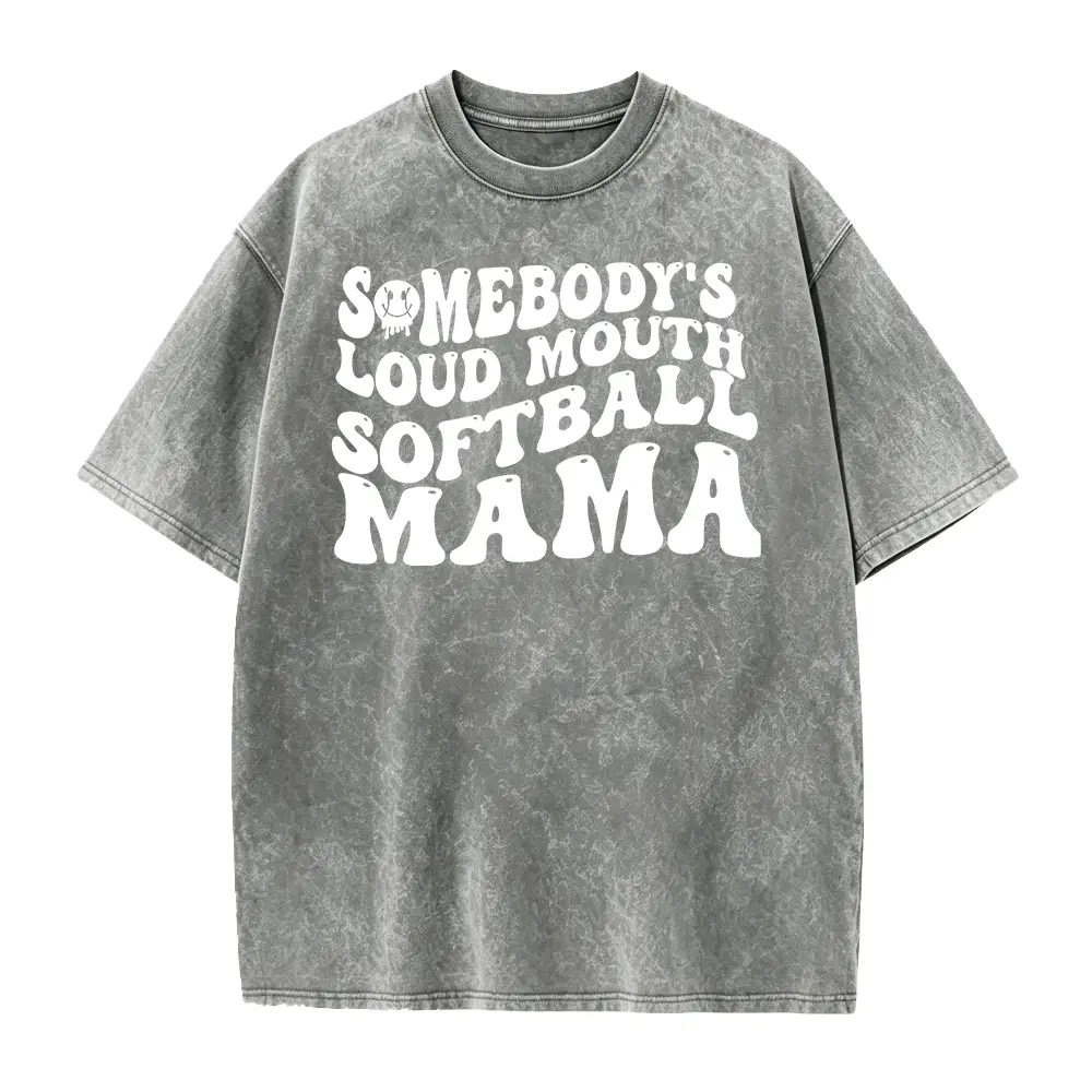 Somebody's Loud Mouth Softball Mama Shirt Gift For Cheering Mom, Smiley Face Tee, Softball Mom Shirt, Softball Lover Outfit