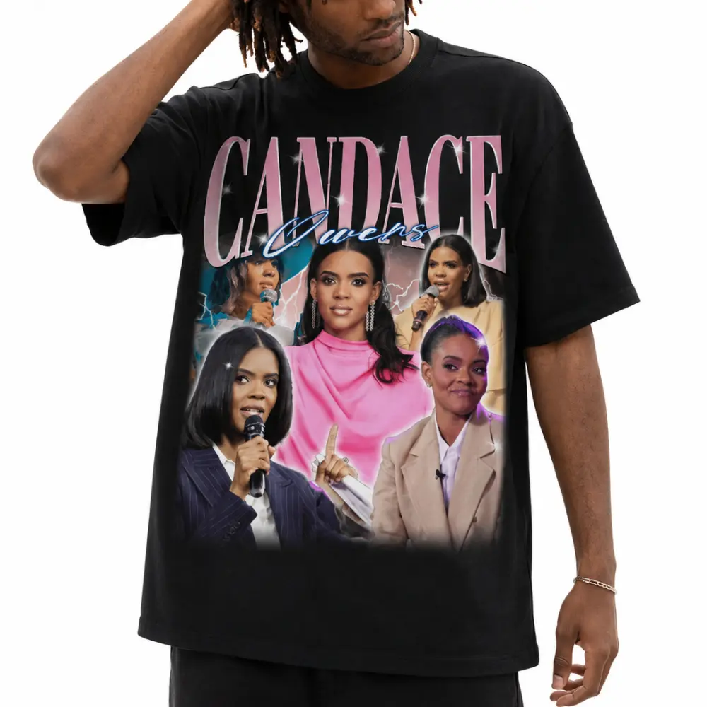 Candace Owens Retro Style T-Shirt, Political Commentary Graphic Tee, Vintage Aesthetic Shirt, Unisex Fan Gift Classic Cotton