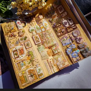 Blue Botanicals  : Deco Gold Foil Stickers