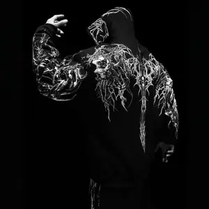 Dark colored sports and fitness men's sportswear high street autumn and winter jacket