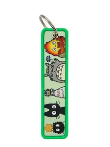 1pc Anime Character Embroidered Keychain, Cartoon Fun Design Car Key Ring, Backpack Decoration and Key Accessories, Casual Style