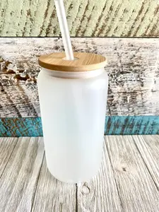 Frosted Glass 16 oz Cup