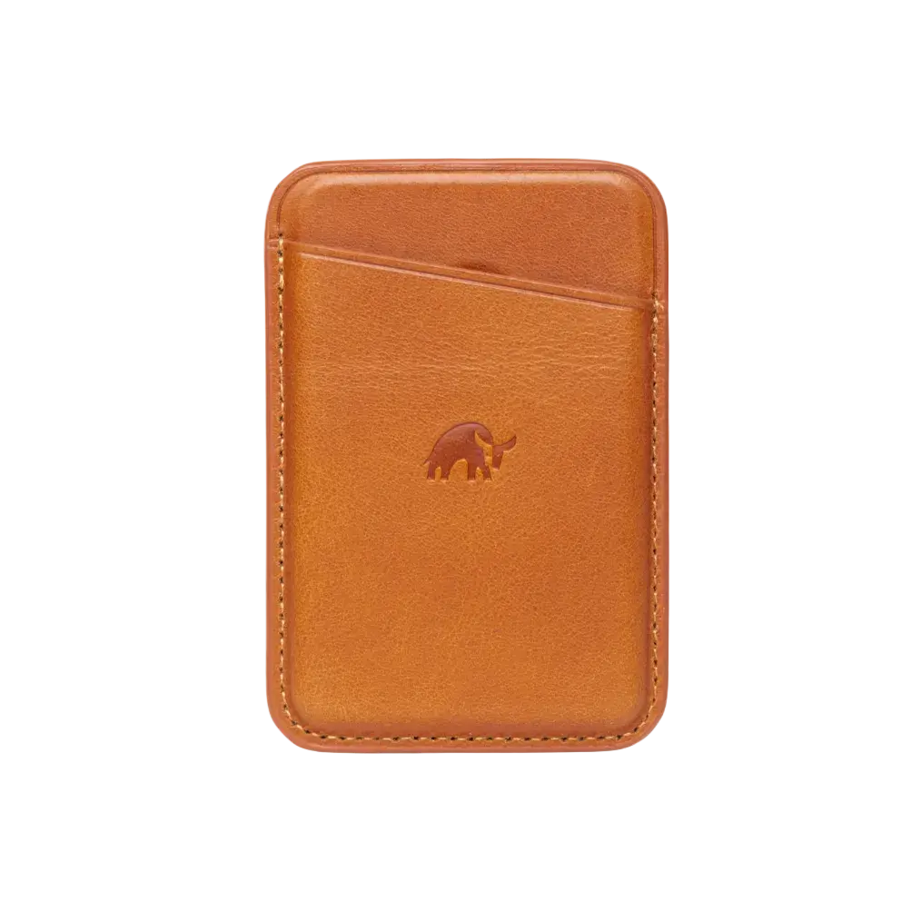 Leather Magnetic Wallet - SIENNA
