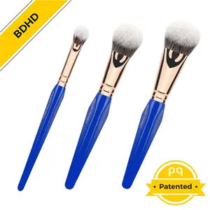 Bdellium Tools Golden Triangle BDHD Set Makeup Blending Brush Concealer Brush 3-Piece 2-in-1 Foundation Powder Blush Bronzer Concealer Eye Shadow Application & Blending