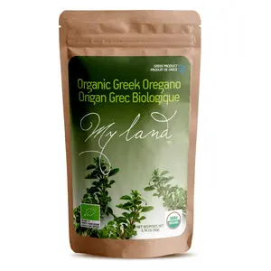 My land Organic Greek Oregano from Mount Olympus, Greece - Dried Oregano Leaves, Handpicked, Tiny Cut, Packaged in a Resealable Kraft Bag, 1.76oz (50g)