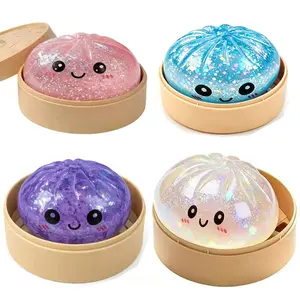 Cute dumpling-shaped squishy toy — soft squeeze stress relief ball, sensory fidget toy for anxiety relaxation, fun portable squeeze toys. An ideal holiday or birthday gift for kids, teens, boys, girls, and adults. Available in multiple colors.