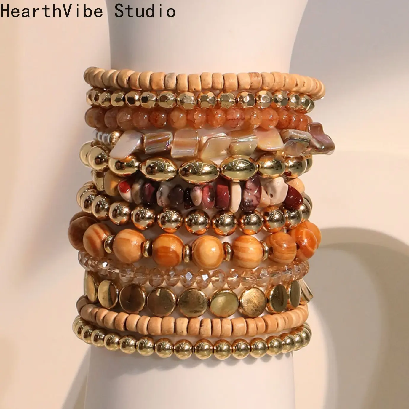 Women's 2026 Handmade Boho Beaded Bracelets Set - Boho Style Bangles, Multilayered Stackable Bands, Unisex Sports Wristbands, Casual Trendy Accessories for Party, Daily Wear, Multilayered Bangles