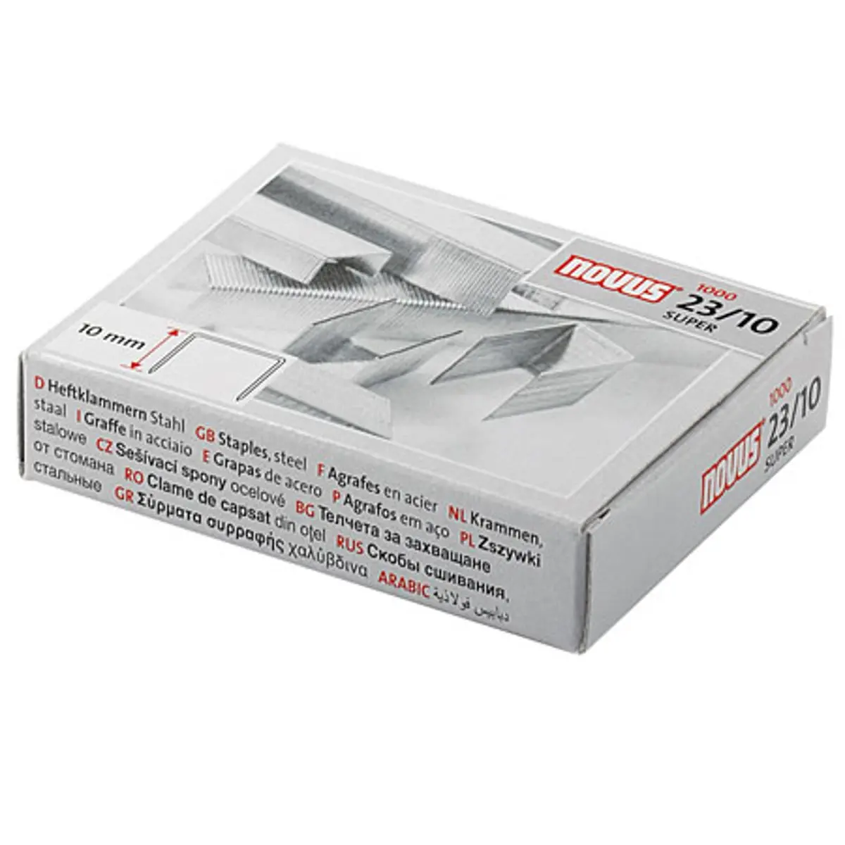Novus 23/10 Premium Heavy-Duty Staples, Box of 1000
