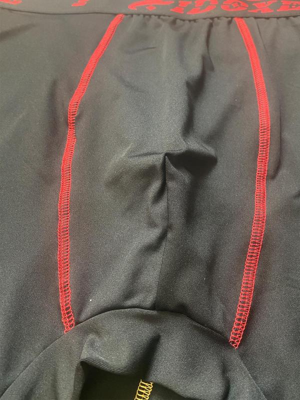 【Plus Size】 Colorblock Letter Print Boxer Brief, Breathable Comfortable Sports Underwear for Men, Men's Sport & Outdoor Clothing for Daily Wear, Boxers for Men, Stretchy Underwear, Soft Breathable Underwear, Breathable Undergarments