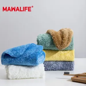 Women's 3-Pack Square Microfiber Face Towels, Skin-Friendly Antibacterial Lint-Free Quick-Drying Absorbent Facial Cleaning Cloths for Sports Outdoor Indoor